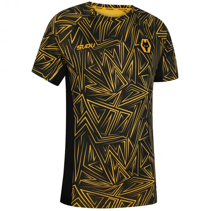 Wolverhampton Wanderers Store | Shop Official 2025-26 Home Pre Match T-Shirt  – Black Wolves Gear